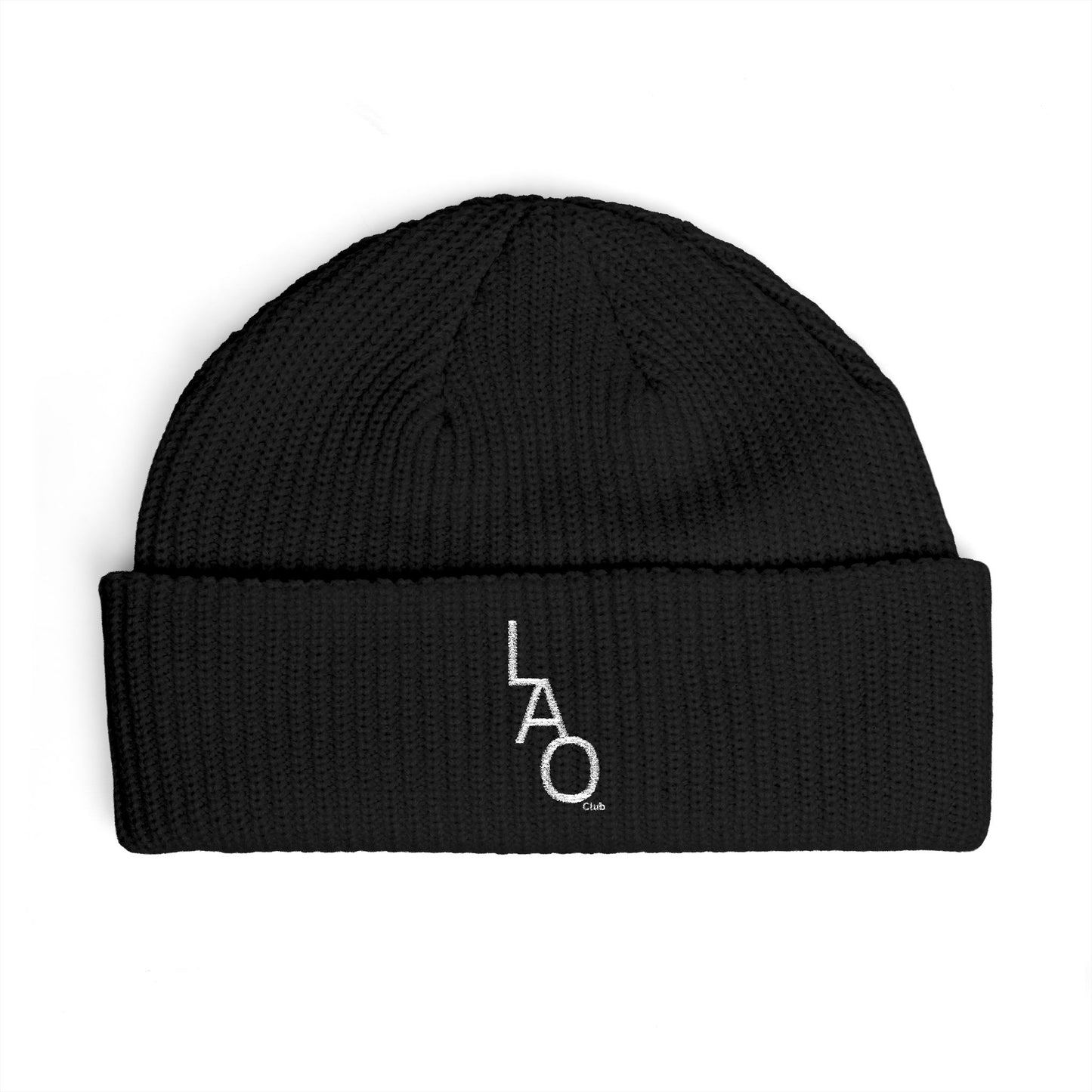 LAO Club Embroidered Cuff Beanie